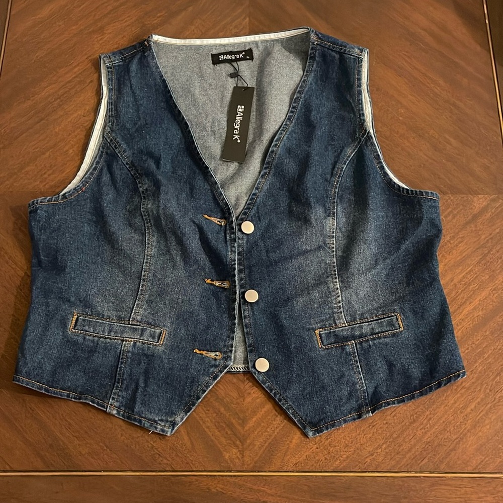 Allegra K extra large denim vest